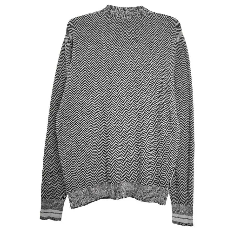 Diesel Vintage Tricot & Co. Wool Blend Herringbone V Neck Sweater